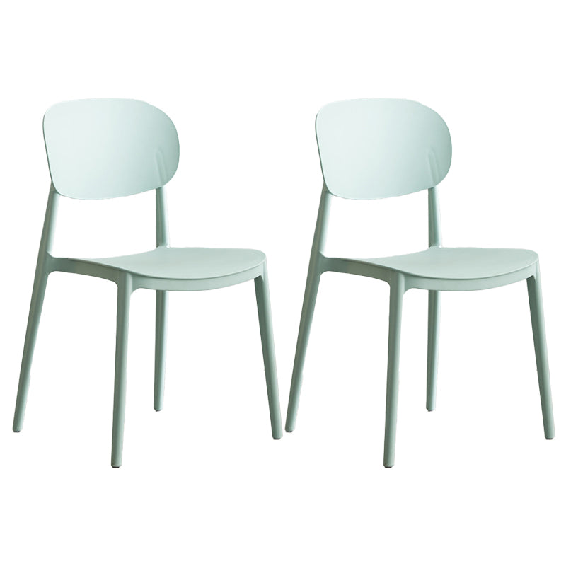 Plastic Scandinavian Armless Chair Open Back Indoor-Outdoor Chair
