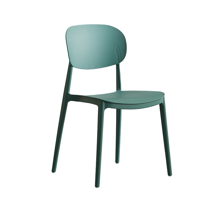 Plastic Scandinavian Armless Chair Open Back Indoor-Outdoor Chair