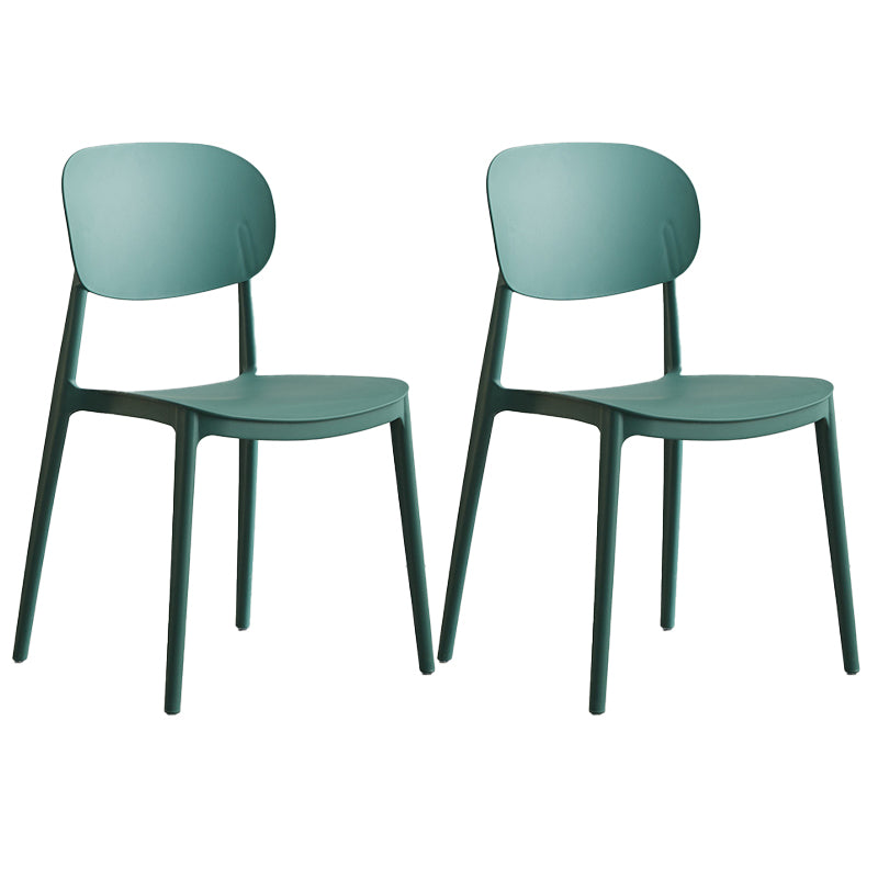 Plastic Scandinavian Armless Chair Open Back Indoor-Outdoor Chair