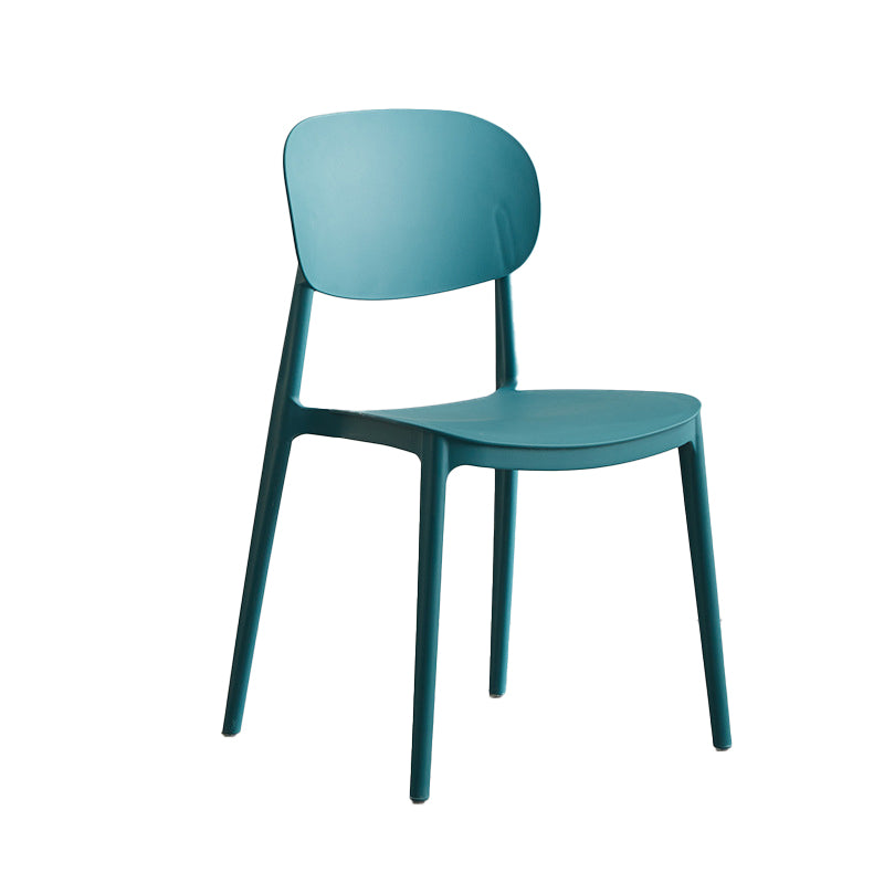 Plastic Scandinavian Armless Chair Open Back Indoor-Outdoor Chair