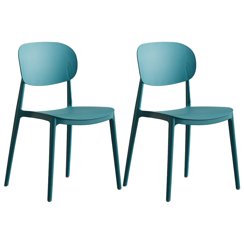 Plastic Scandinavian Armless Chair Open Back Indoor-Outdoor Chair