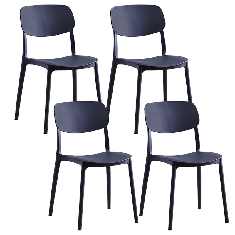 Plastic Contemporary Armless Chair Open Back Indoor-Outdoor Chair