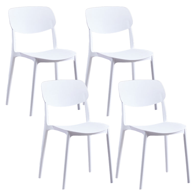 Plastic Contemporary Armless Chair Open Back Indoor-Outdoor Chair