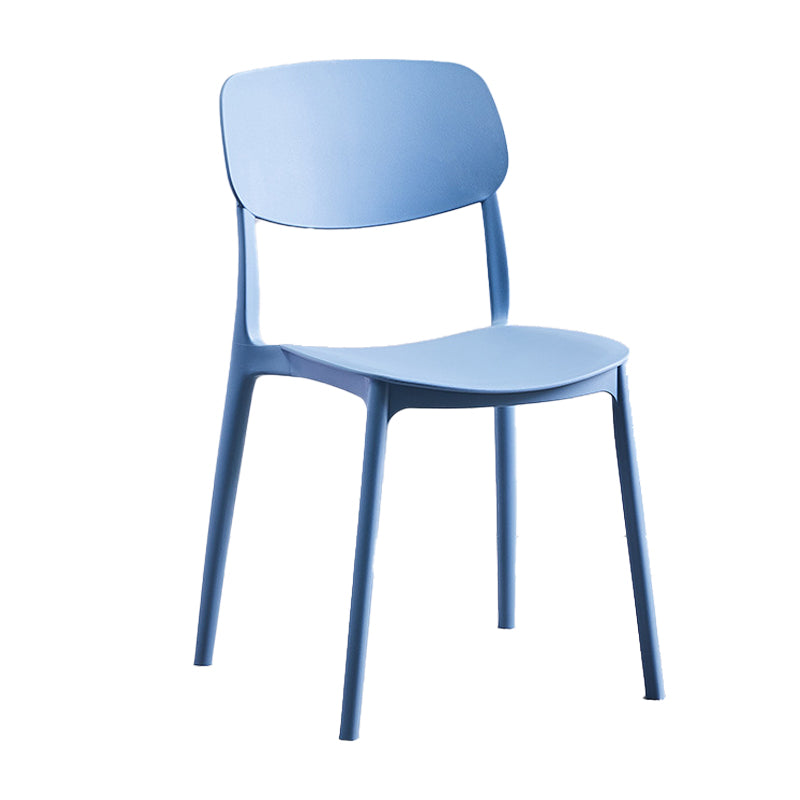 Plastic Contemporary Armless Chair Open Back Indoor-Outdoor Chair