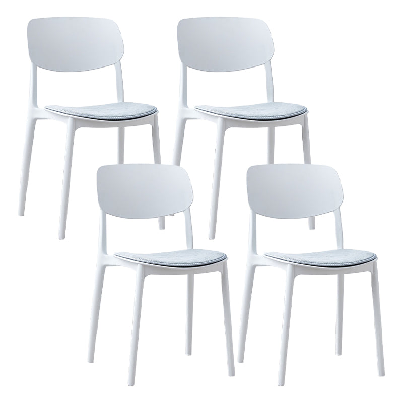 Plastic Contemporary Armless Chair Open Back Indoor-Outdoor Chair