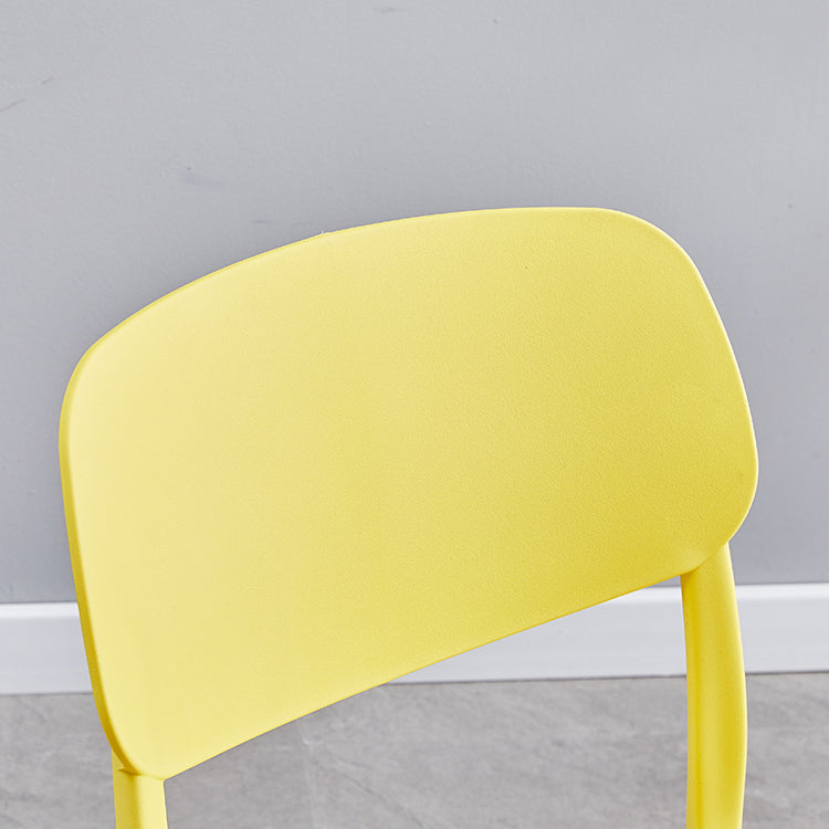 Plastic Contemporary Armless Chair Open Back Indoor-Outdoor Chair