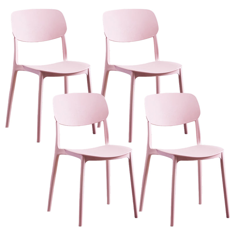 Plastic Contemporary Armless Chair Open Back Indoor-Outdoor Chair