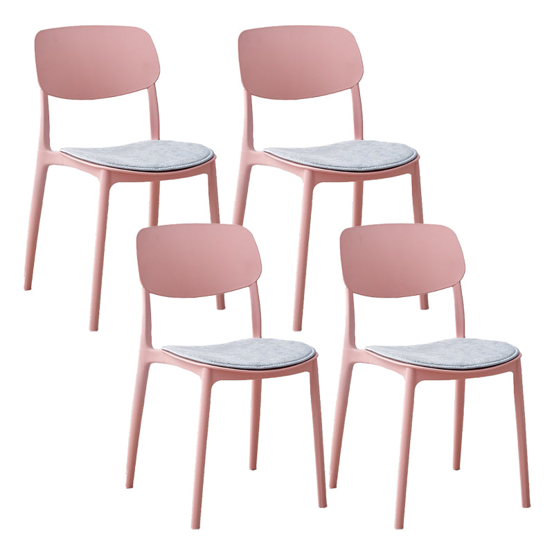 Plastic Contemporary Armless Chair Open Back Indoor-Outdoor Chair