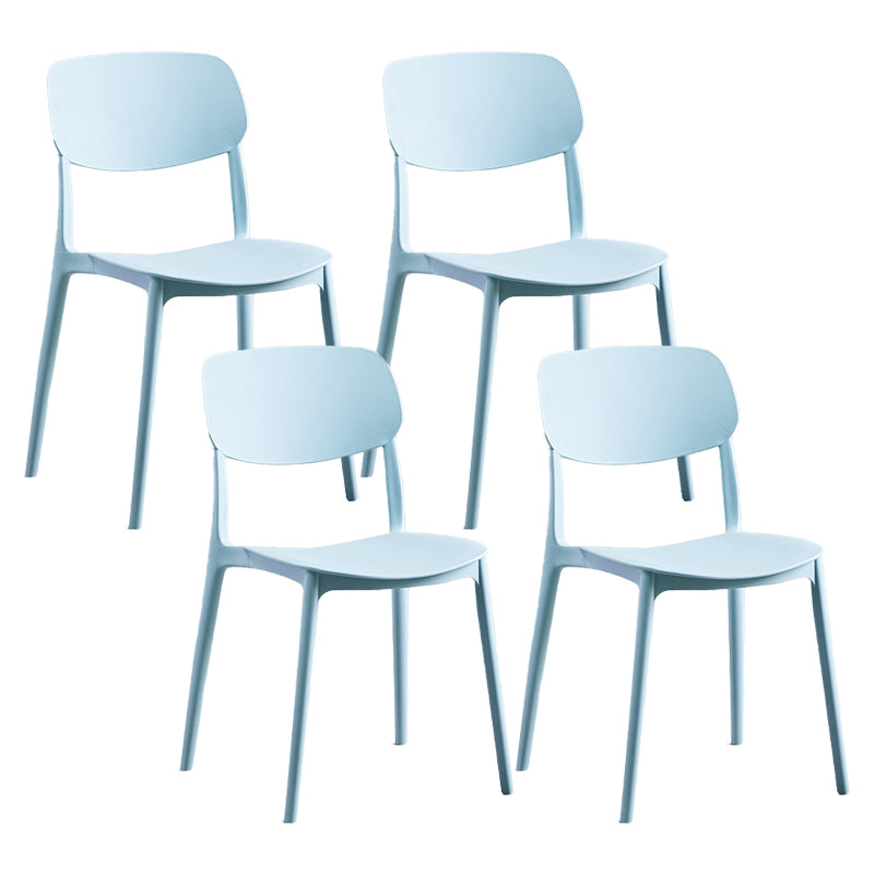 Plastic Contemporary Armless Chair Open Back Indoor-Outdoor Chair
