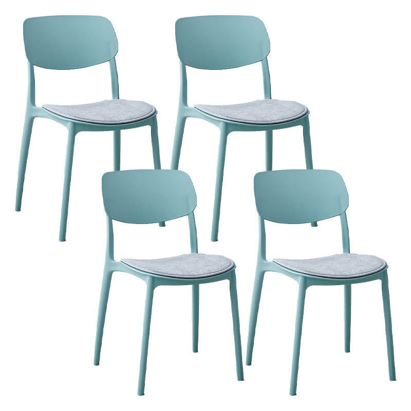 Plastic Contemporary Armless Chair Open Back Indoor-Outdoor Chair