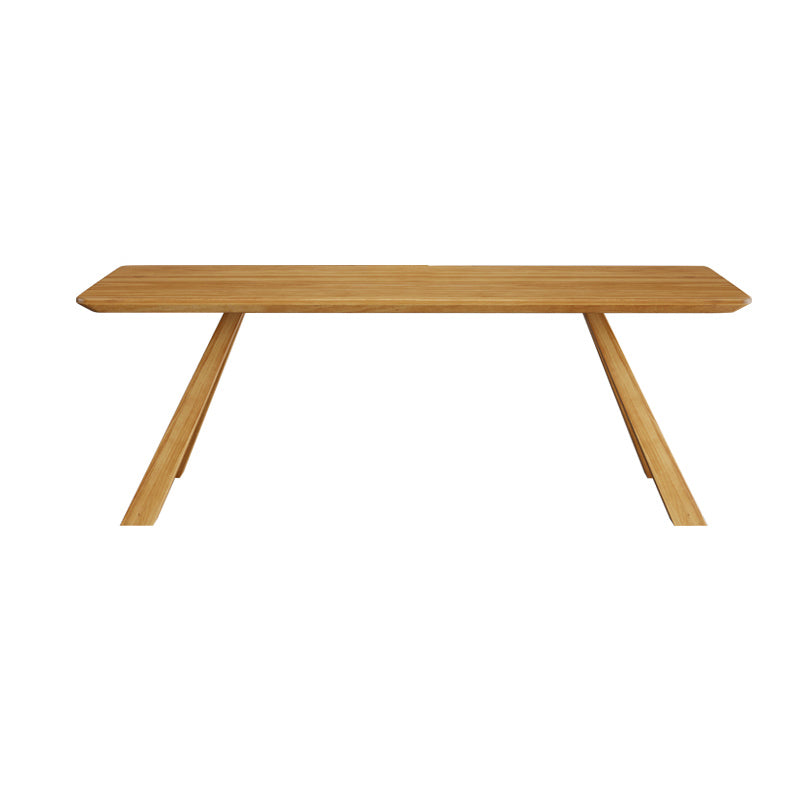 Modern Ash Wood Dinette Set 1/2/4 Pieces Rectangle Beige Dining Table Set
