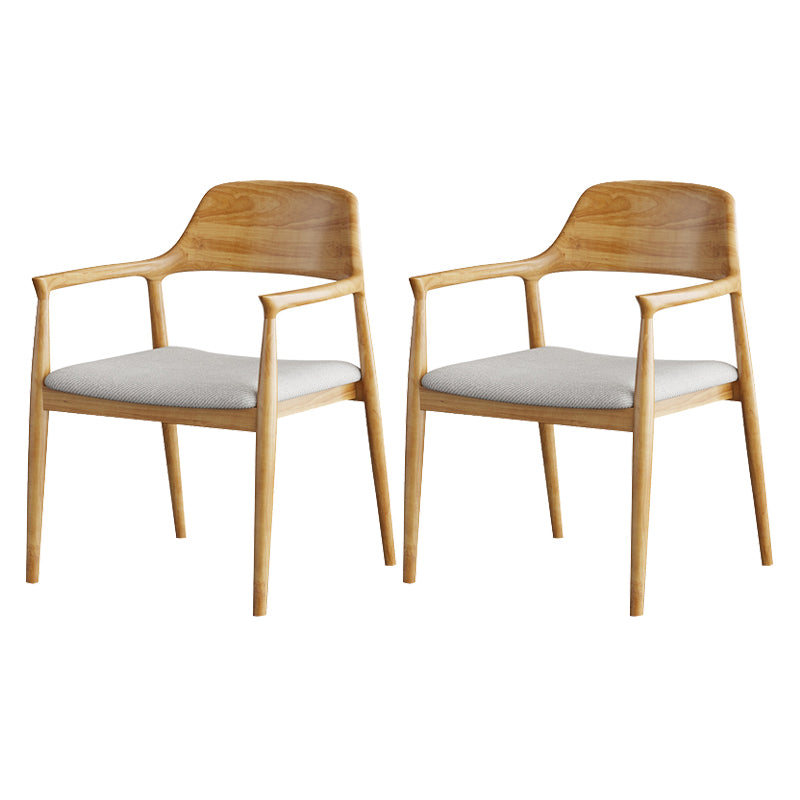 Modern Ash Wood Dinette Set 1/2/4 Pieces Rectangle Beige Dining Table Set