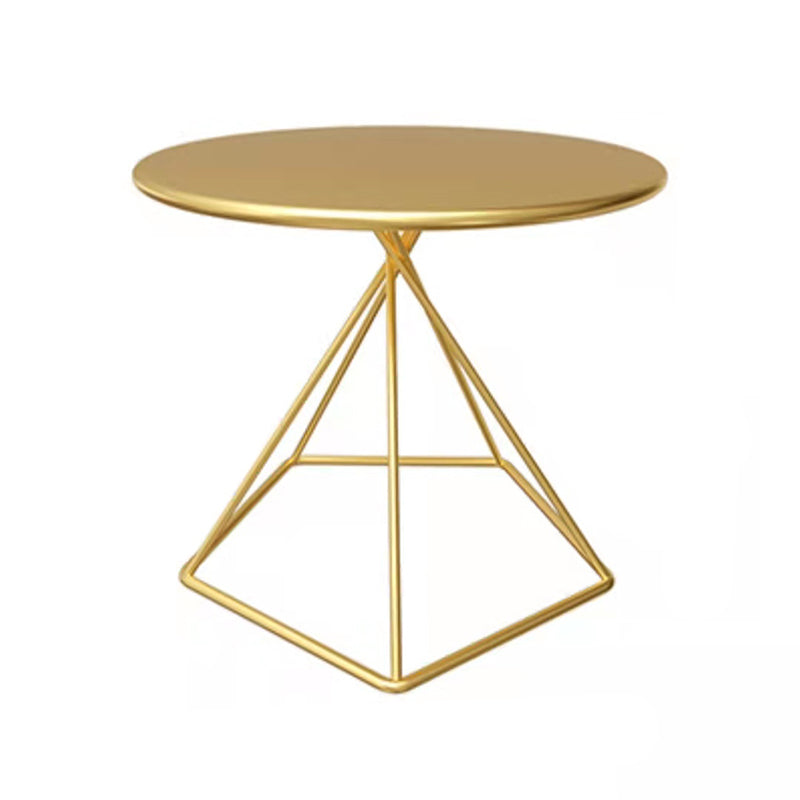 Metal Frame End Table Solid Color Round Side End Table for Living Room