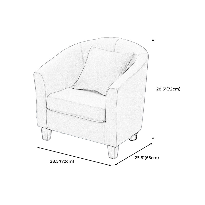 Linen Chair 28.3" L x 25.5" W x  28.3" H Removable Cushions Chair