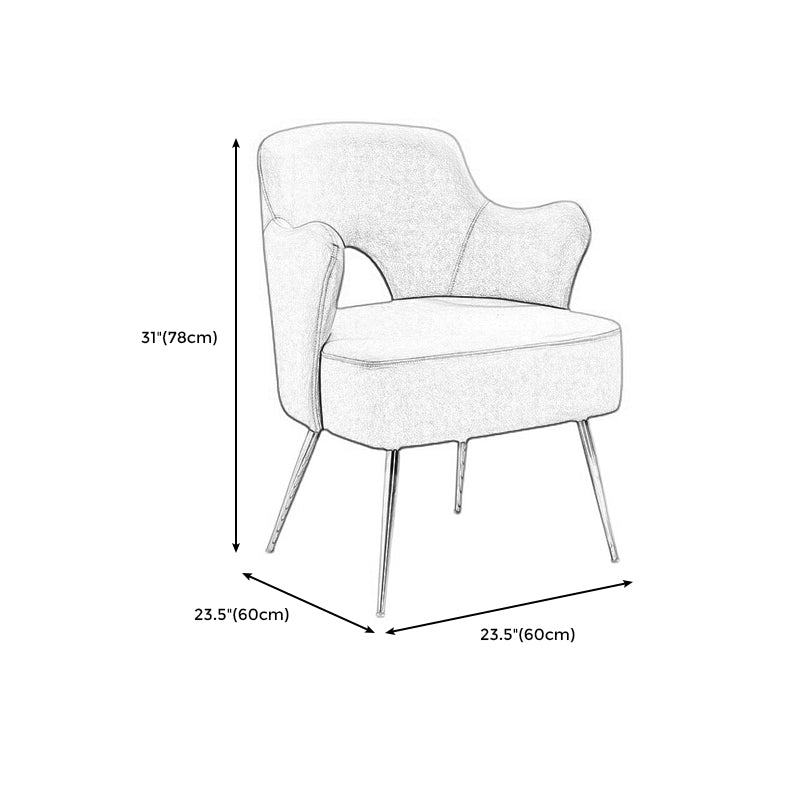 Armchair Chair 23.6" L x23.6" W x30.7" H Chair with Basic Four Legs