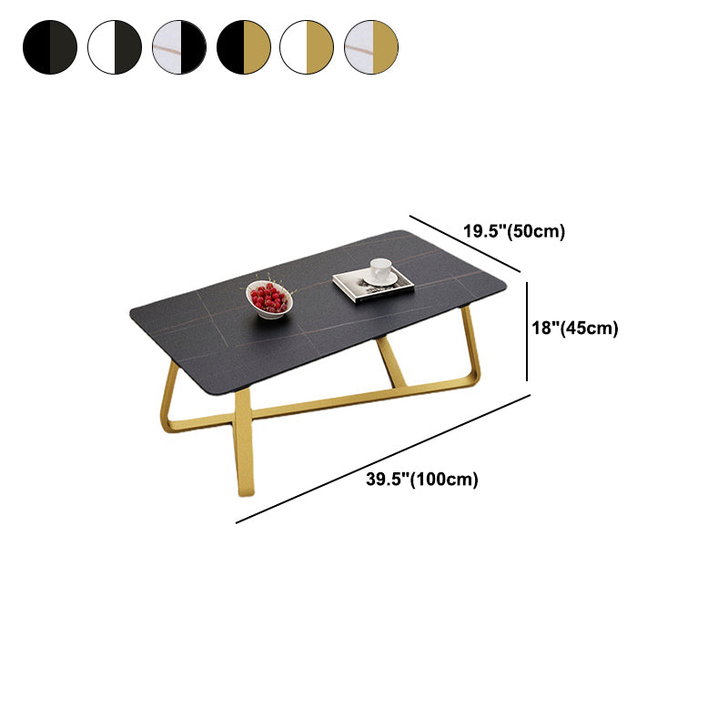 Cross Legs 1 Single Coffee Table Modern Rectangular Cocktail Table