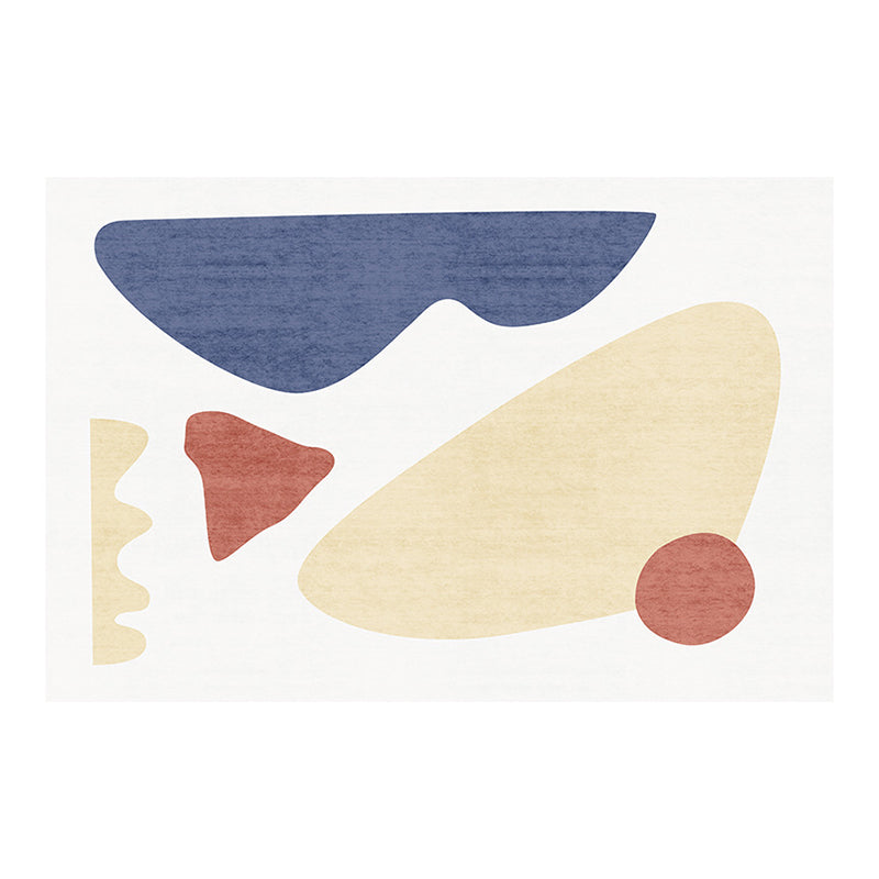 Tapis moderne blanc en Polyester, pièce de couleur, tapis d'intérieur résistant aux taches, pour la décoration de la maison