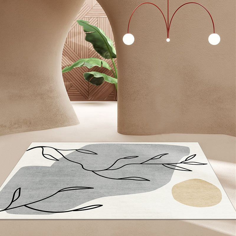 Tapis moderne blanc en Polyester, pièce de couleur, tapis d'intérieur résistant aux taches, pour la décoration de la maison