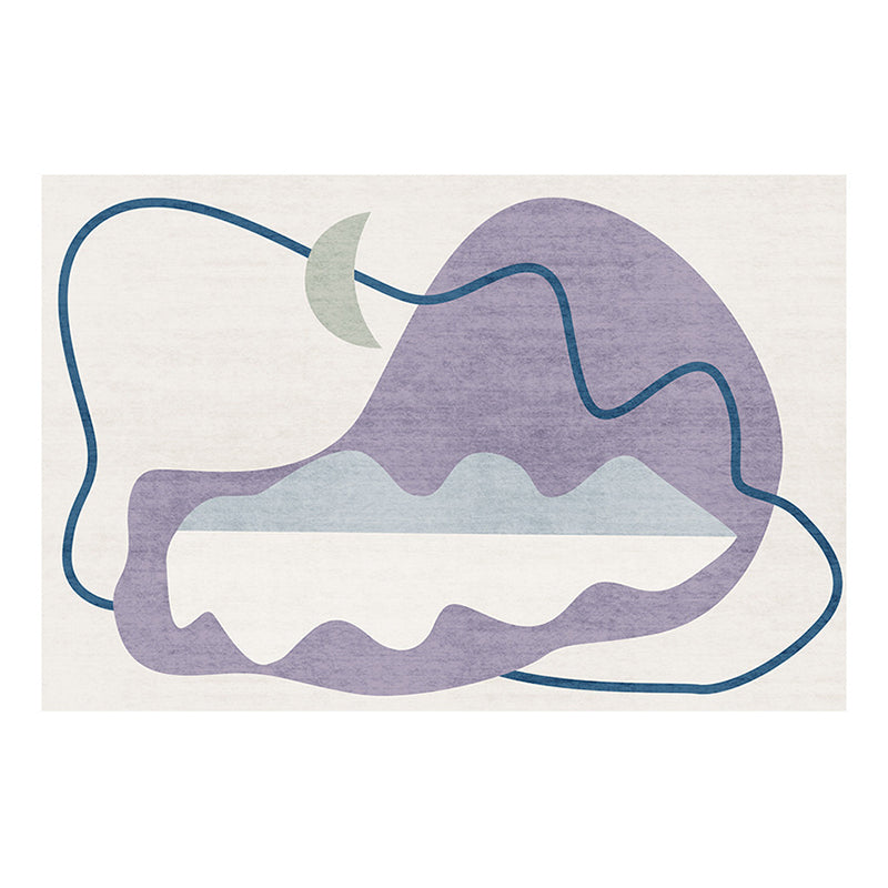 Tapis moderne blanc en Polyester, pièce de couleur, tapis d'intérieur résistant aux taches, pour la décoration de la maison
