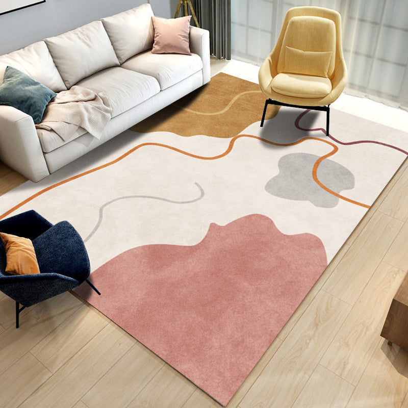Tapis moderne violet en Polyester, bloc de couleur, avec envers antidérapant, pour la décoration de la maison
