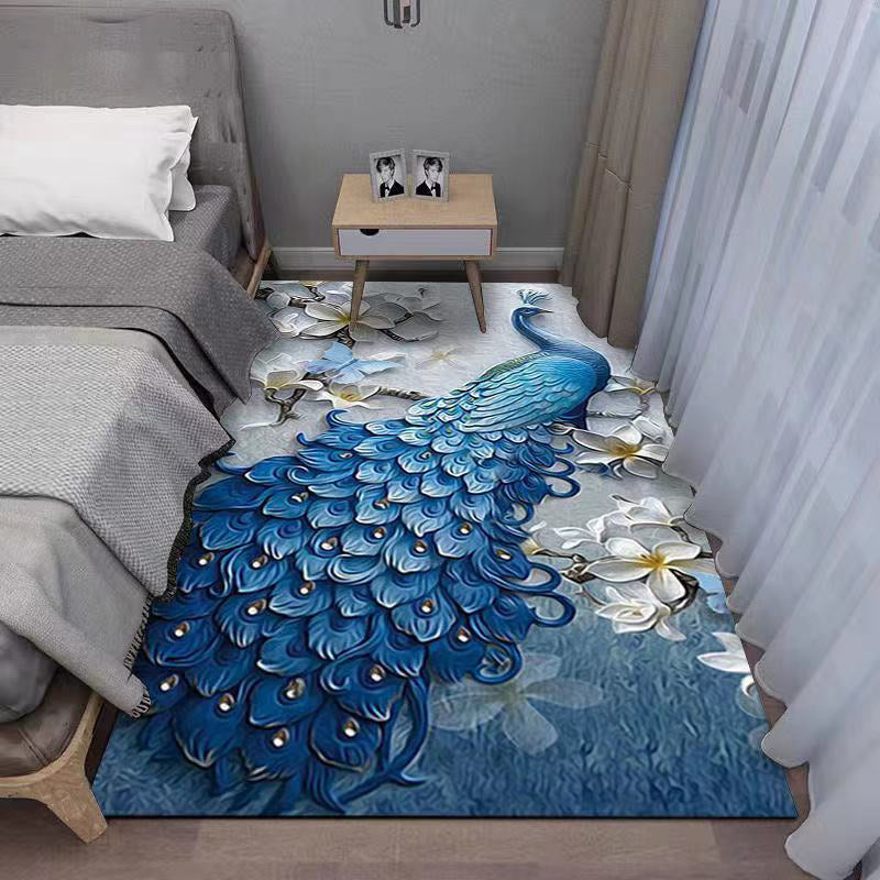 Red Luxury Carpet Polyester Graphic Carpet Stain Resistant Carpet for Home Decor
