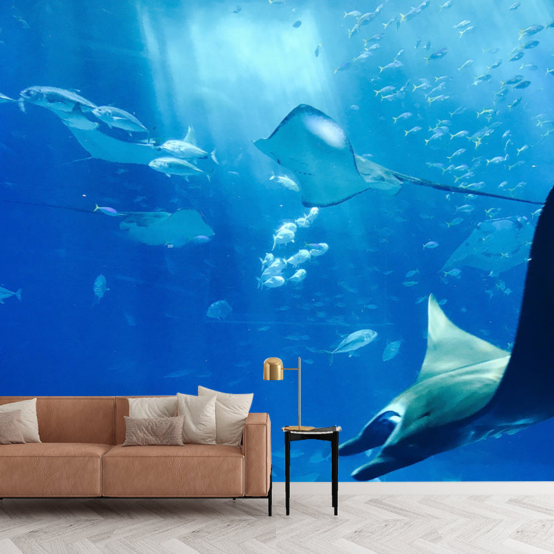 Underwater Photography Modern Wallpaper Environmental Living Room Wallpaper