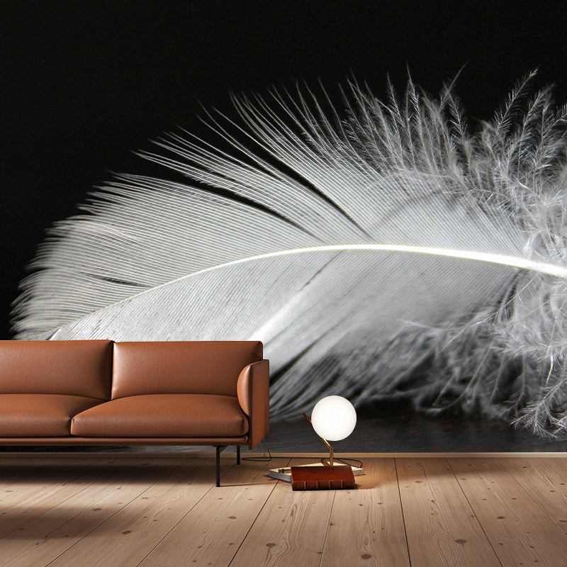 Feather Pattern Photography Modern Wallpaper Living Room Wall Mural
