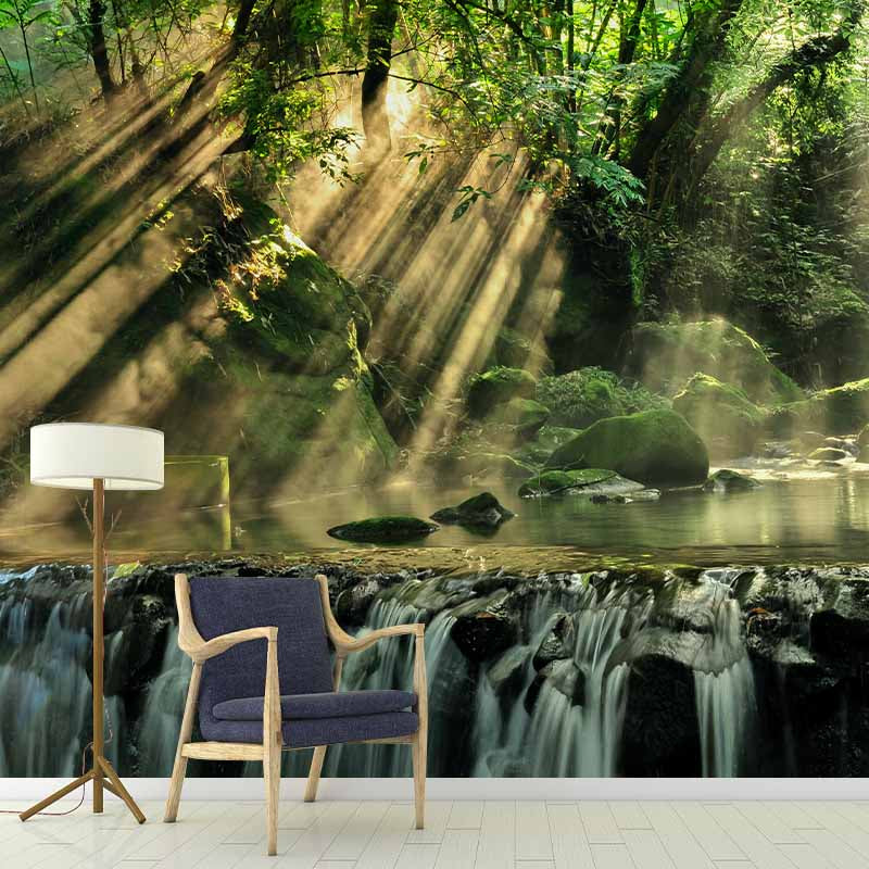 Wallpaper Forest Stain Resistant Photography Living Room Wallpaper