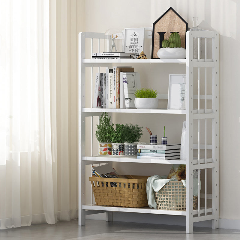 Contemporary Manufactured Wood Etagere Bookshelf Vertical Open Bookcase