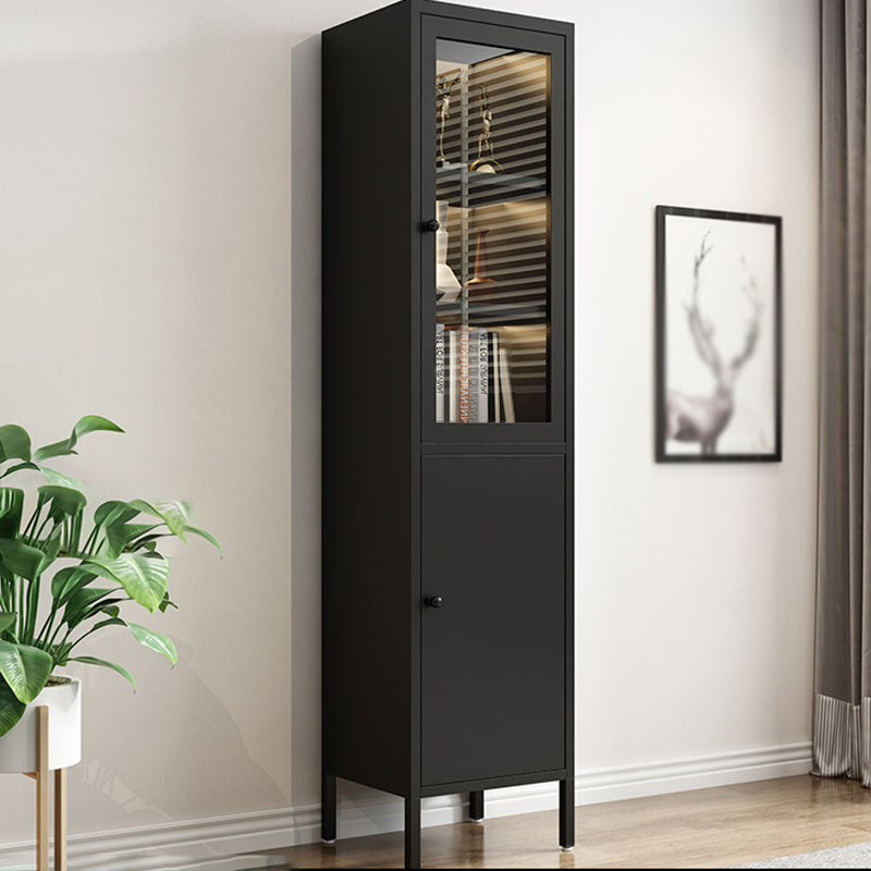 Scandinavian Style Bookcase with Door Shelf Bookcase for Study Room and Office