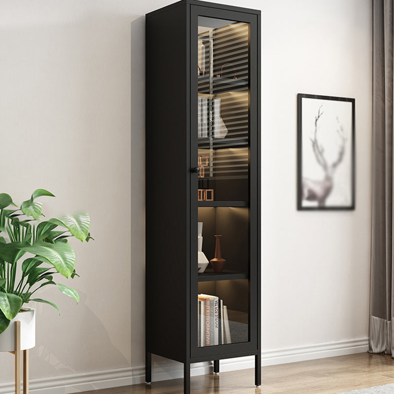 Scandinavian Style Bookcase with Door Shelf Bookcase for Study Room and Office