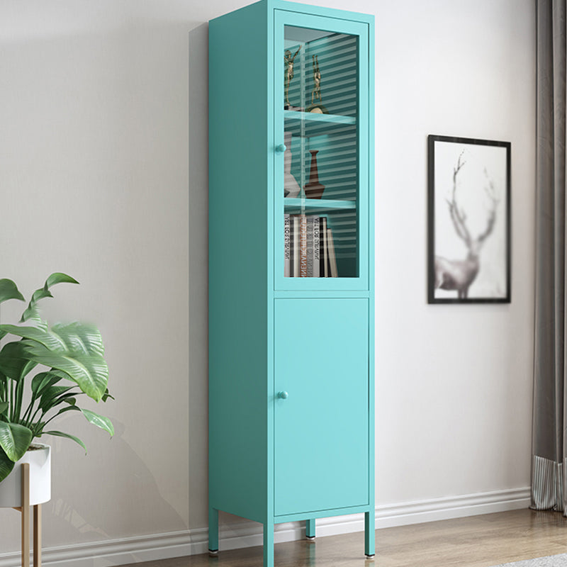 Scandinavian Style Bookcase with Door Shelf Bookcase for Study Room and Office