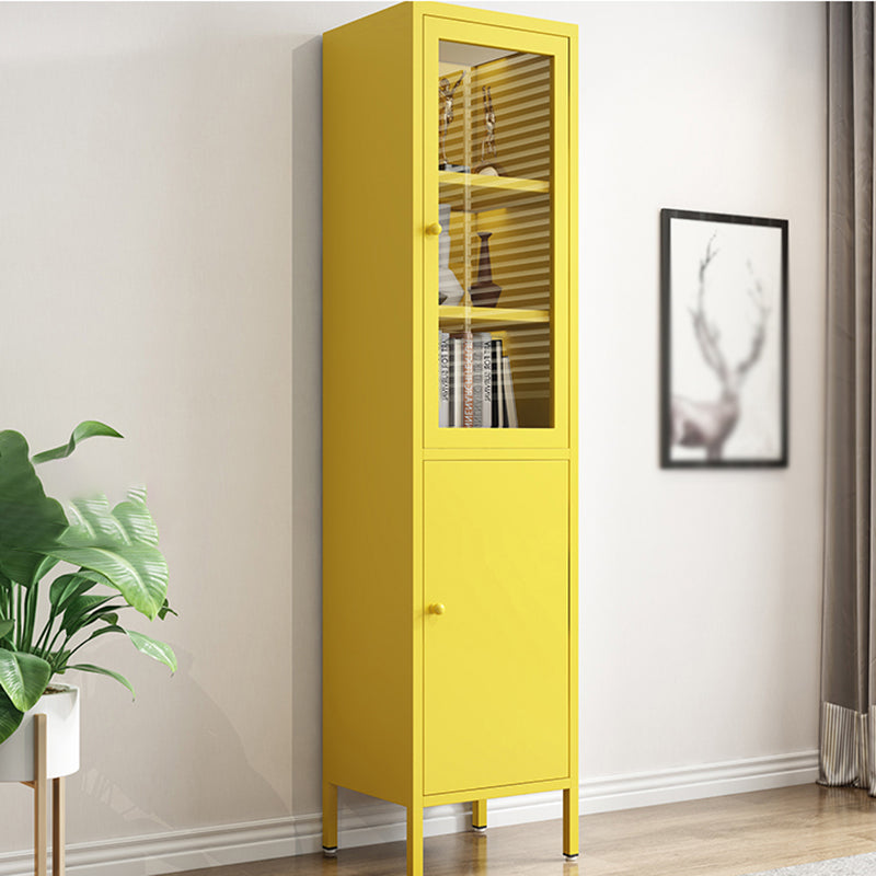 Scandinavian Style Bookcase with Door Shelf Bookcase for Study Room and Office