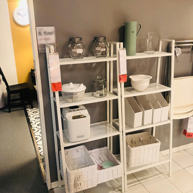 Scandinavian Style Shelf Bookcase Open Back Bookshelf for Home and Office