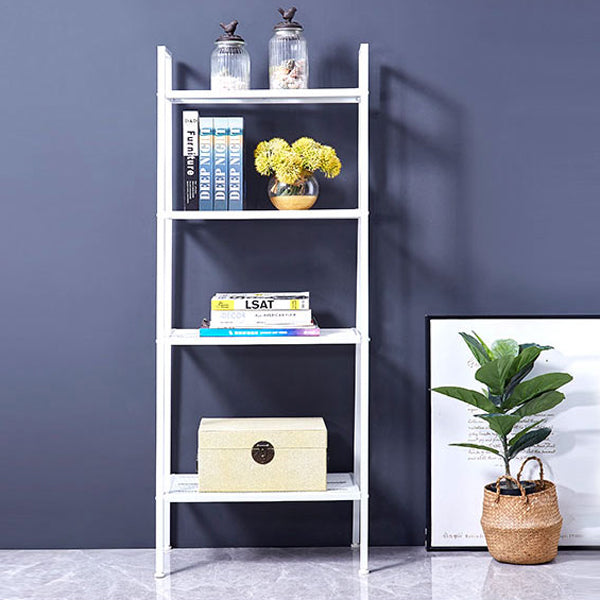 Modern Style Steel Bookshelf Ladder Open Shelf Bookcase for Home