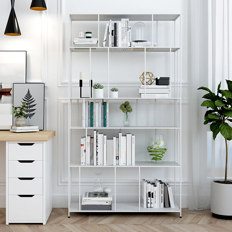 Modern Metal Etagere Bookshelf Vertical Iron Bookshelf for Living Room