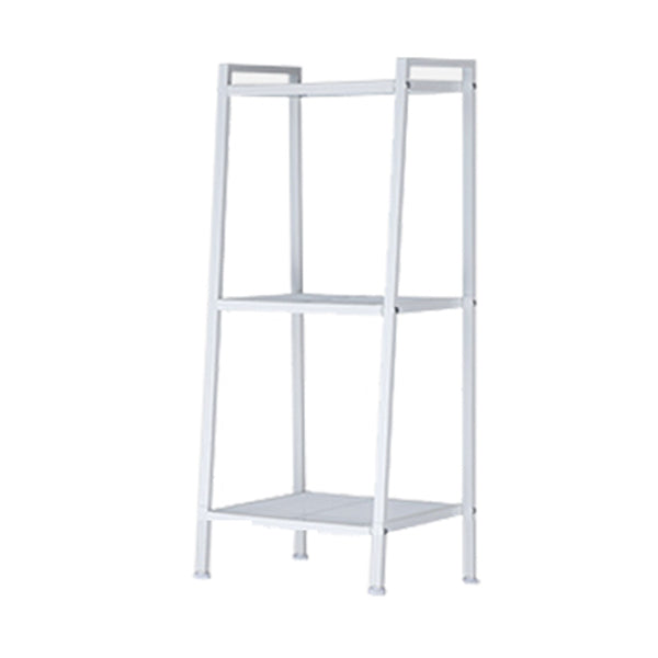 Contemporary Open Ladder Bookshelf Metal Vertical Bookshelf for Home