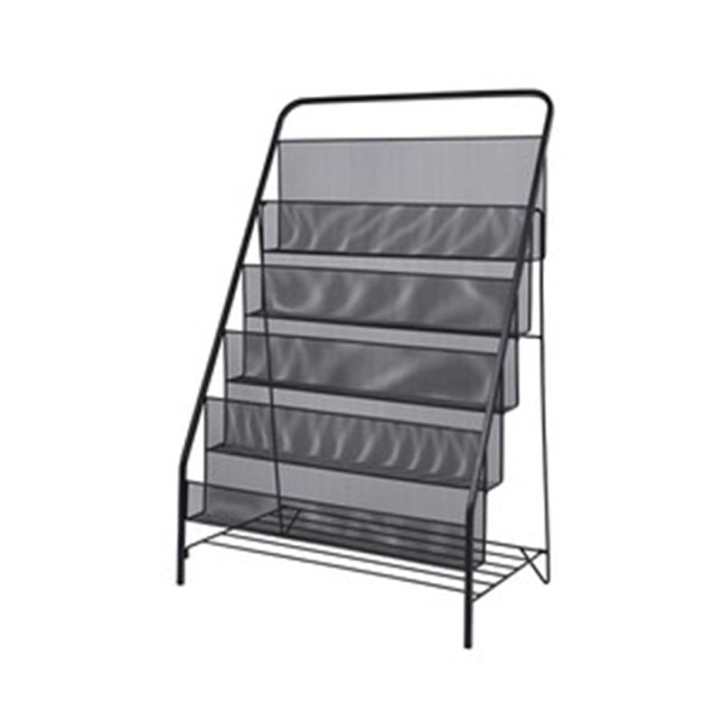 Metal Ladder Bookcase Scandinavian Style Closed Back Book Shelf