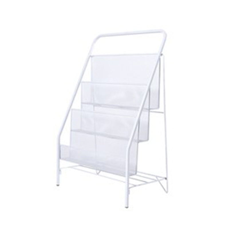 Metal Ladder Bookcase Scandinavian Style Closed Back Book Shelf