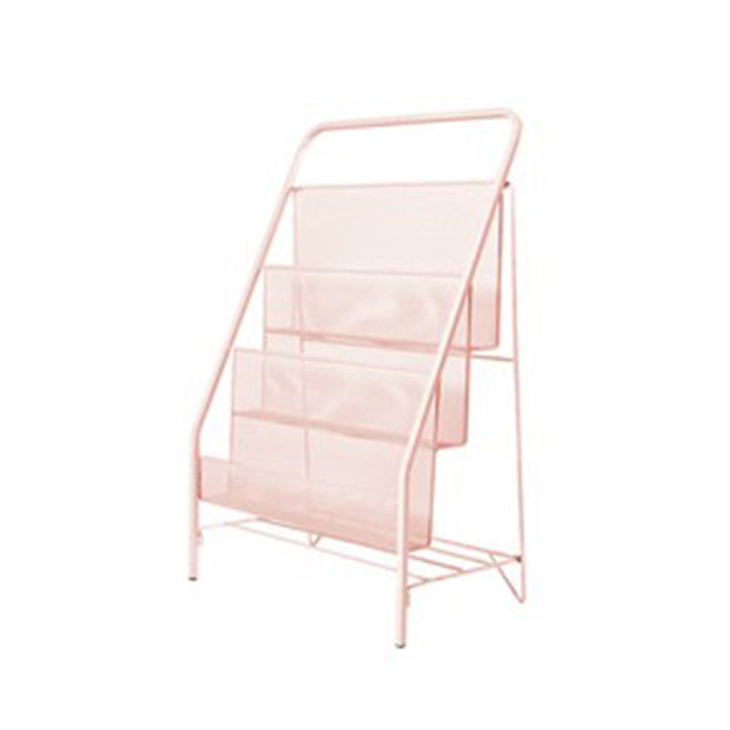 Metal Ladder Bookcase Scandinavian Style Closed Back Book Shelf