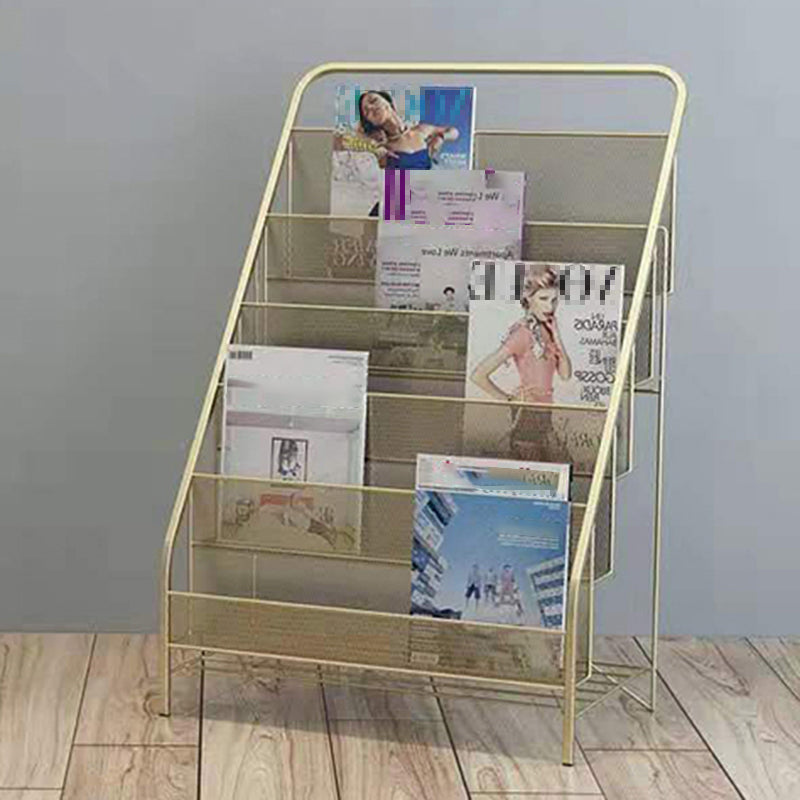 Metal Ladder Bookcase Scandinavian Style Closed Back Book Shelf