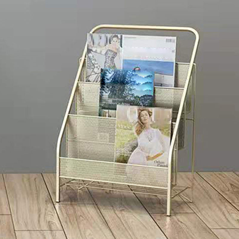 Metal Ladder Bookcase Scandinavian Style Closed Back Book Shelf