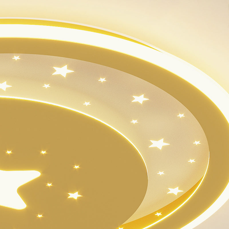 Modern Style Geometry Shape Ceiling Light Fixture Metal 1 Light Ceiling Mounted Light