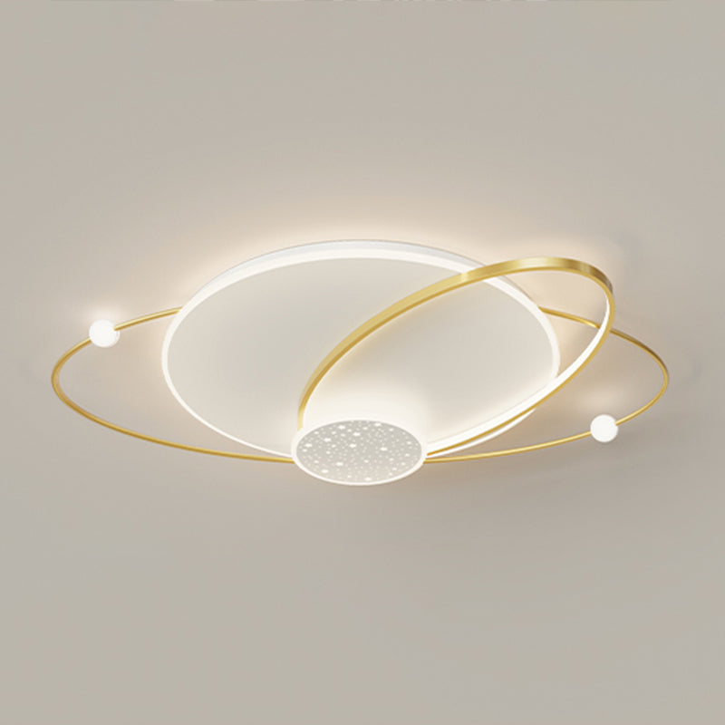 Geometry Shape Ceiling Light Fixtures Modern Style Metal 5 Light Ceiling Mounted Lights