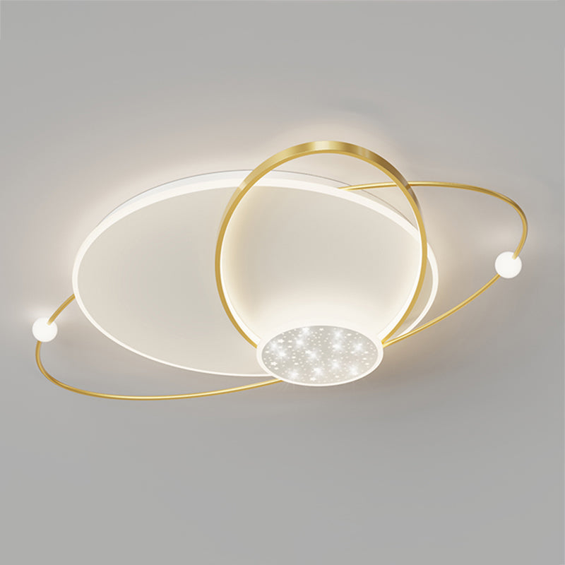 Geometry Shape Ceiling Light Fixtures Modern Style Metal 5 Light Ceiling Mounted Lights