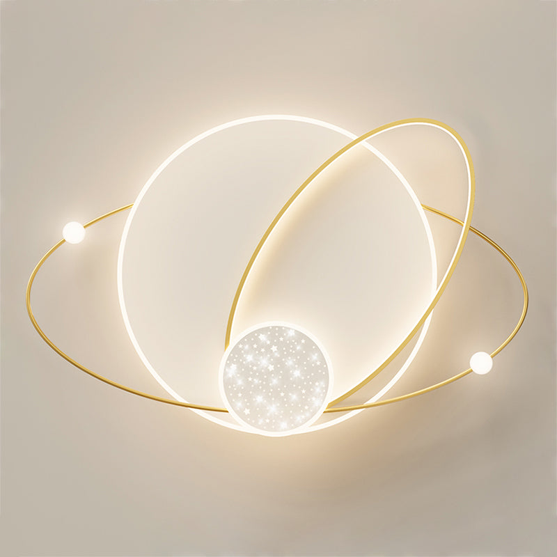 Geometry Shape Ceiling Light Fixtures Modern Style Metal 5 Light Ceiling Mounted Lights