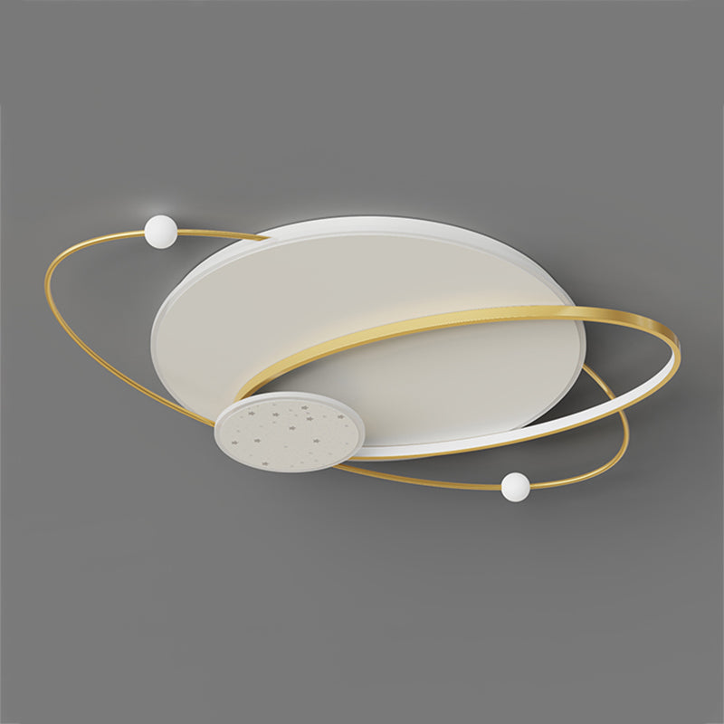Geometry Shape Ceiling Light Fixtures Modern Style Metal 5 Light Ceiling Mounted Lights