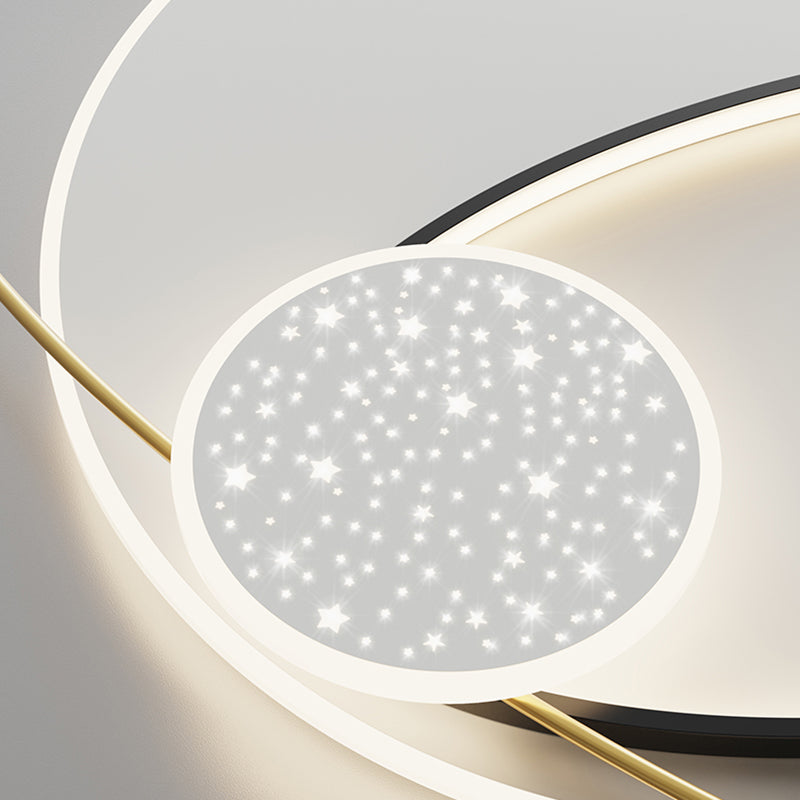 Geometry Shape Ceiling Light Fixtures Modern Style Metal 5 Light Ceiling Mounted Lights