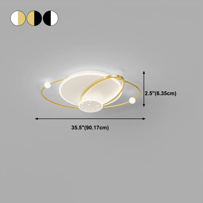 Geometry Shape Ceiling Light Fixtures Modern Style Metal 5 Light Ceiling Mounted Lights