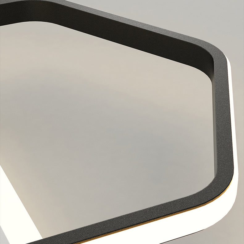 Metal Geometric Shape Flush Ceiling Light Modern 3 Lights Flush Ceiling Light Fixtures